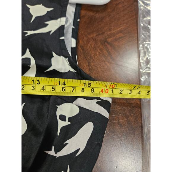 Mod Cloth Bold Notion Sharks Dress Fit Flare 100% Cotton Size XS 0 2 - Picture 5 of 6